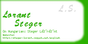 lorant steger business card
